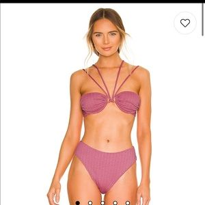 Tularosa chandre bikini top in rose pink